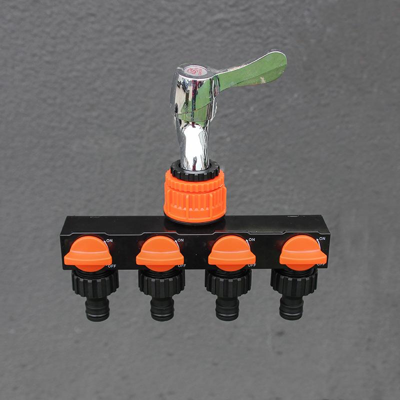 Faucet 4-Way Quick Connect Diverter Valve with Switch