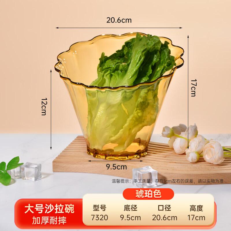 Qianxing Commercial Plastic Slanted Serving Bowl, Amber