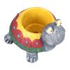 Succulent Planter Tortoise Shape Drainage Holes Stable Base Durable Resin Flower Pot for Cactus Plant Micro Landscape