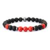 Frosted Black Onyx 8mm Tiger Eye Stone Beaded Bracelet Men Couple Natural Strings Casual Accessories Holiday Gifts