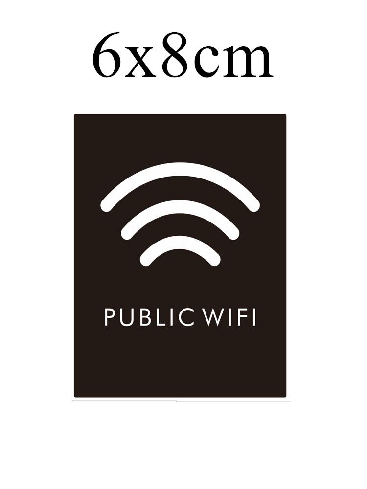 Stainless Steel Slogan No Smoking Sign Public Places Warning Signage Wall Stickers WIFI Plaque Number Custom Address Plates