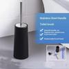 Anti Drip Toilet Brush Set Standing Base Long Handle Bathroom Cleaning Tool Soft Bristles Nordic Style Toilet Rim Cleaner Brush