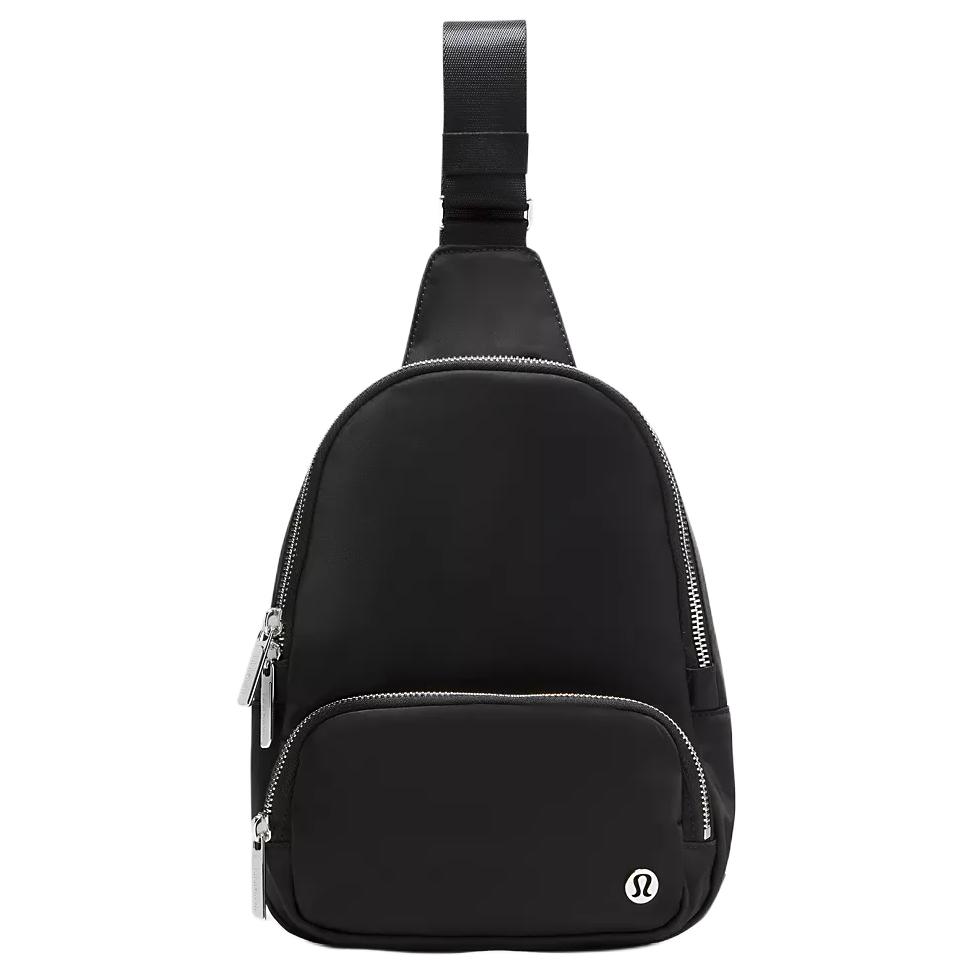 Lululemon Everywhere 4.2L Metal Logo Zipper Nylon Chest Bag Unisex bags Black LU9CO7S-0001 Black