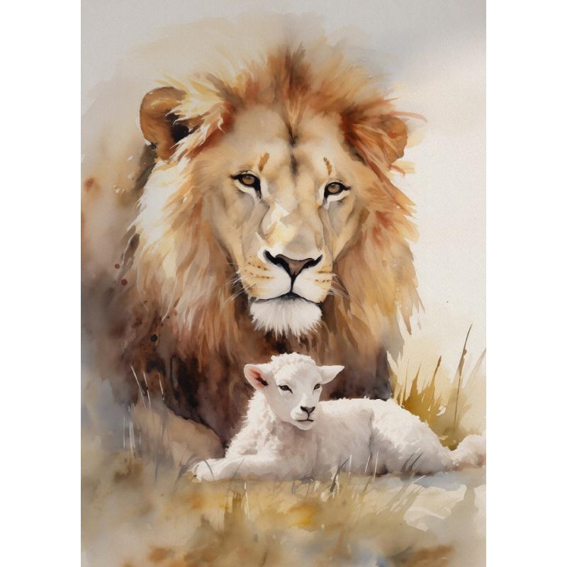 Jesus and The Cross Jesus Poster Christian Lamb of God Art Canvas Painting Christian Wall Art Picture  Living Room Home  Decor