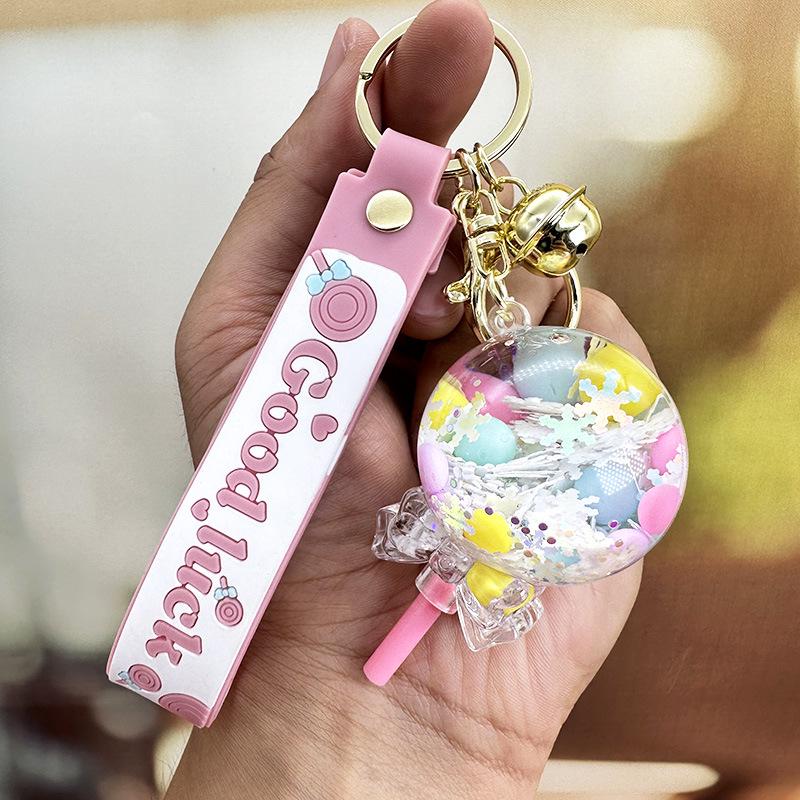 Ölgefüllter Quicksand Lutscher Schlüsselanhänger Anhänger – Süßes & Exquisites Geschenk für Frauen, Kinder-Tasche oder Autoschlüssel