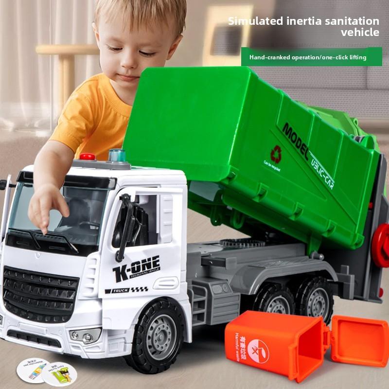 Plastic Garbage Truck Toy For Boys With Lights And Sound For Kids Play And Education