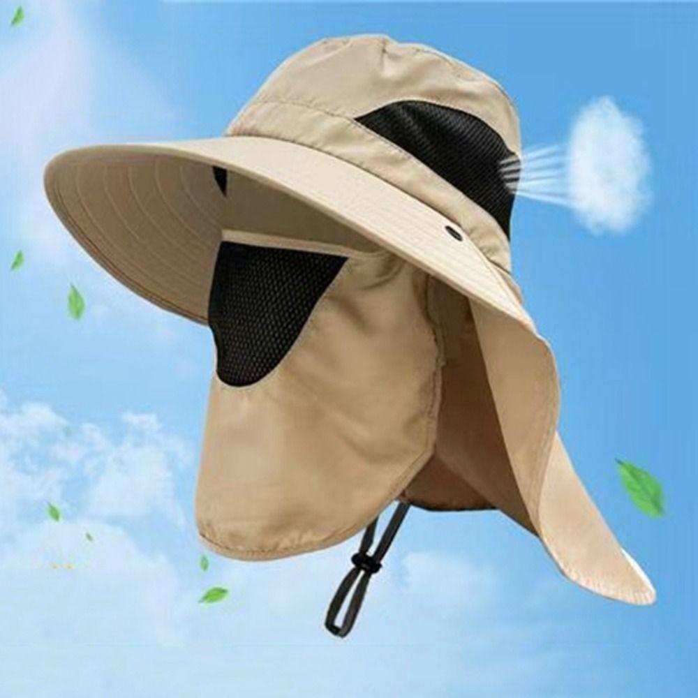 Caps Mask Set Bucket Hat Sunscreen Sun Hat Fishing Caps Fisherman Hat  Climbing