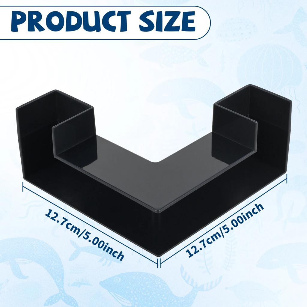 1/2Pcs Shrimp Cave Aquarium Tunnel Corner Aquarium Cave L-Shape Hiding Viewing Tunnel Fish & Shrimp Play Hideout for Fish Tank