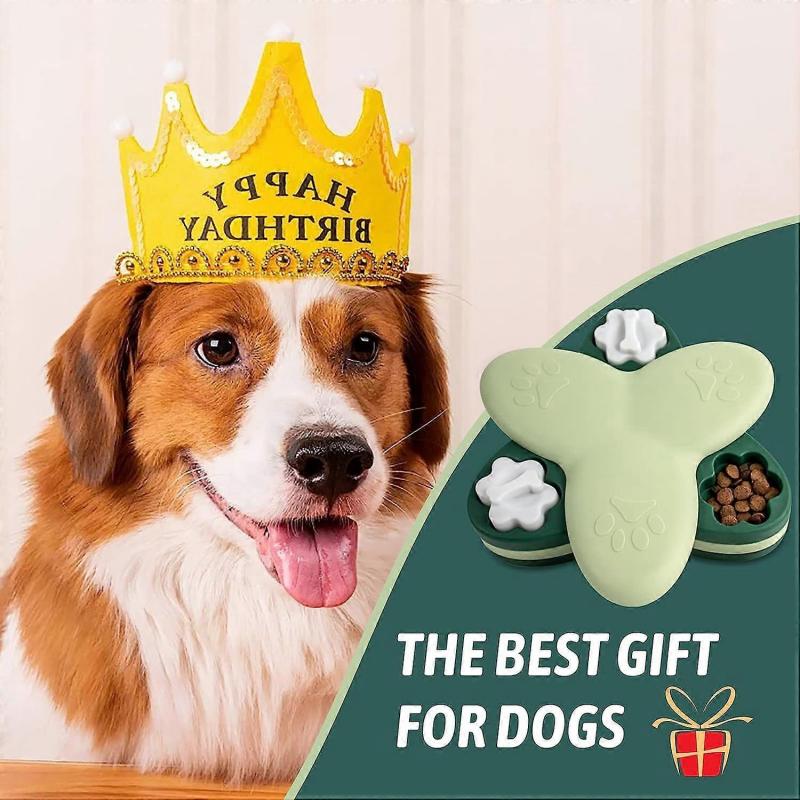 Dog Educational Toys for Smart Large Dogs - Hard Interactive Rich Dog Toys for Distributing Treats, Slow Food, Puppy Gifts, Medium, Green