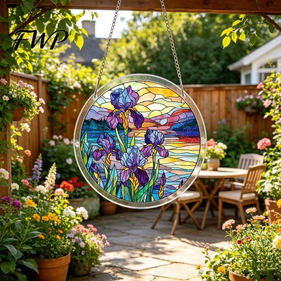 Kratzfeste Acryl-Dekorationspuzzle-Sonnfänger Buntglas-Effekt Fensterhänge-Ornament DIY Bunter Lichtreflektor Kunst-Sonnenfänger