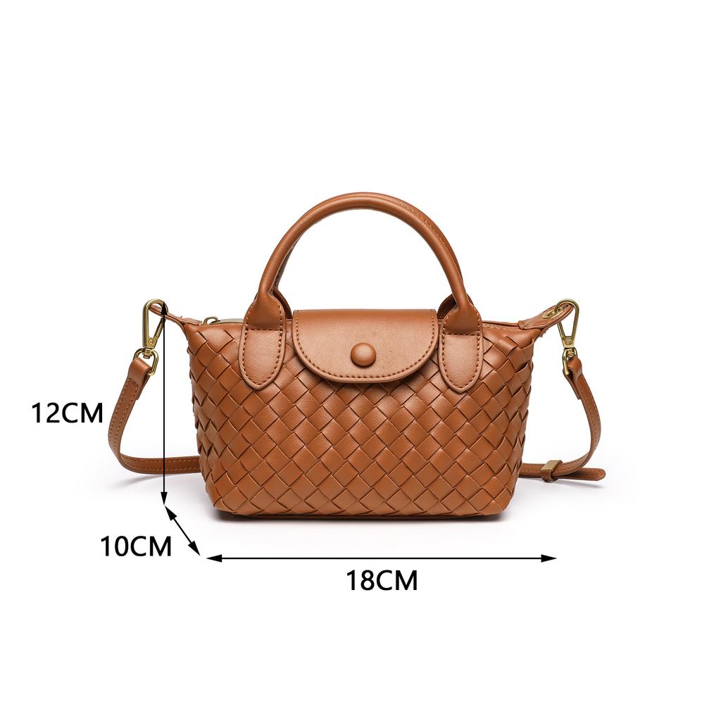 Hot-selling New Hand-woven Longxiang Bag Shoulder Dumpling Bag Commuter Light Luxury Handbag