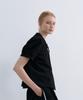 Epinggeulleo Origami Ribbon Crop Shirt - Black