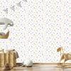 Colorful Flowers, Hearts and Dots Wallpaper for Living Room and Bedroom 50x1000