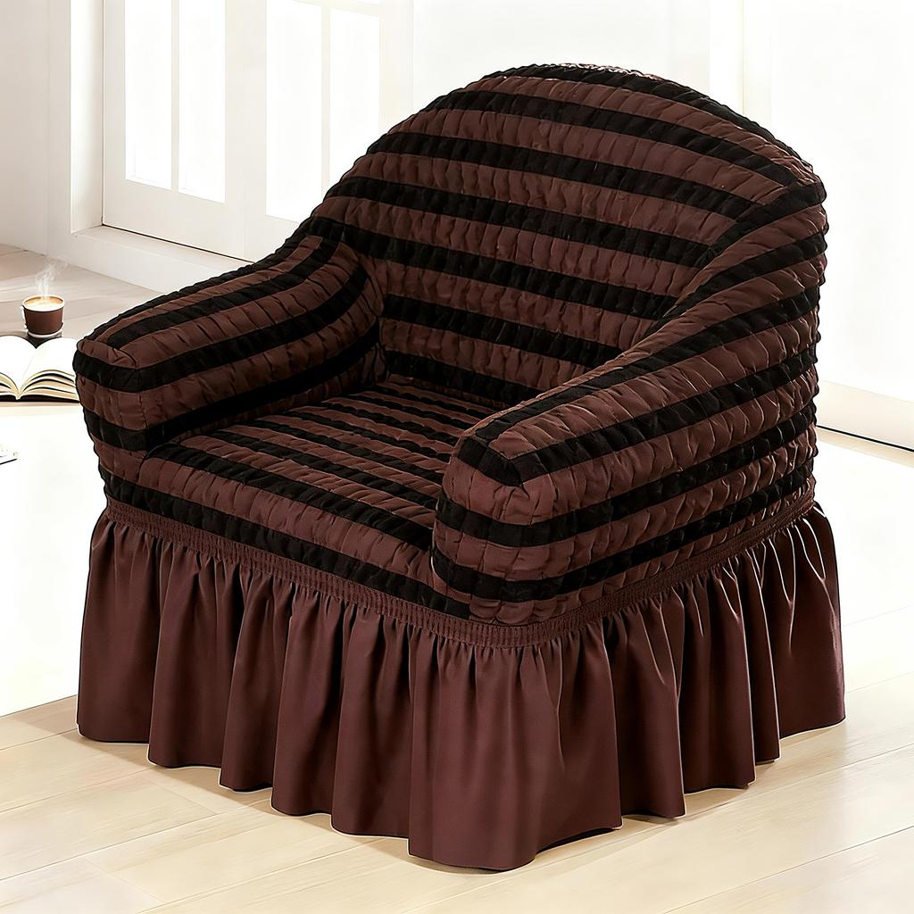 Full Coverage Fabric Sofa Cover Single Seat Slipcover Solid Color Minimalist Non Slip Cat Scratch Resistant Multi Color Options For All Seasons