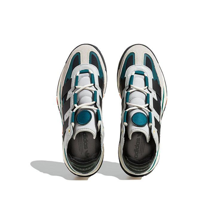 Adidas Originals Niteball Fabric Leather Casual Sports Durable Low-Top Lifestyle Shoes Unisex sneakers Gray Green ID4086