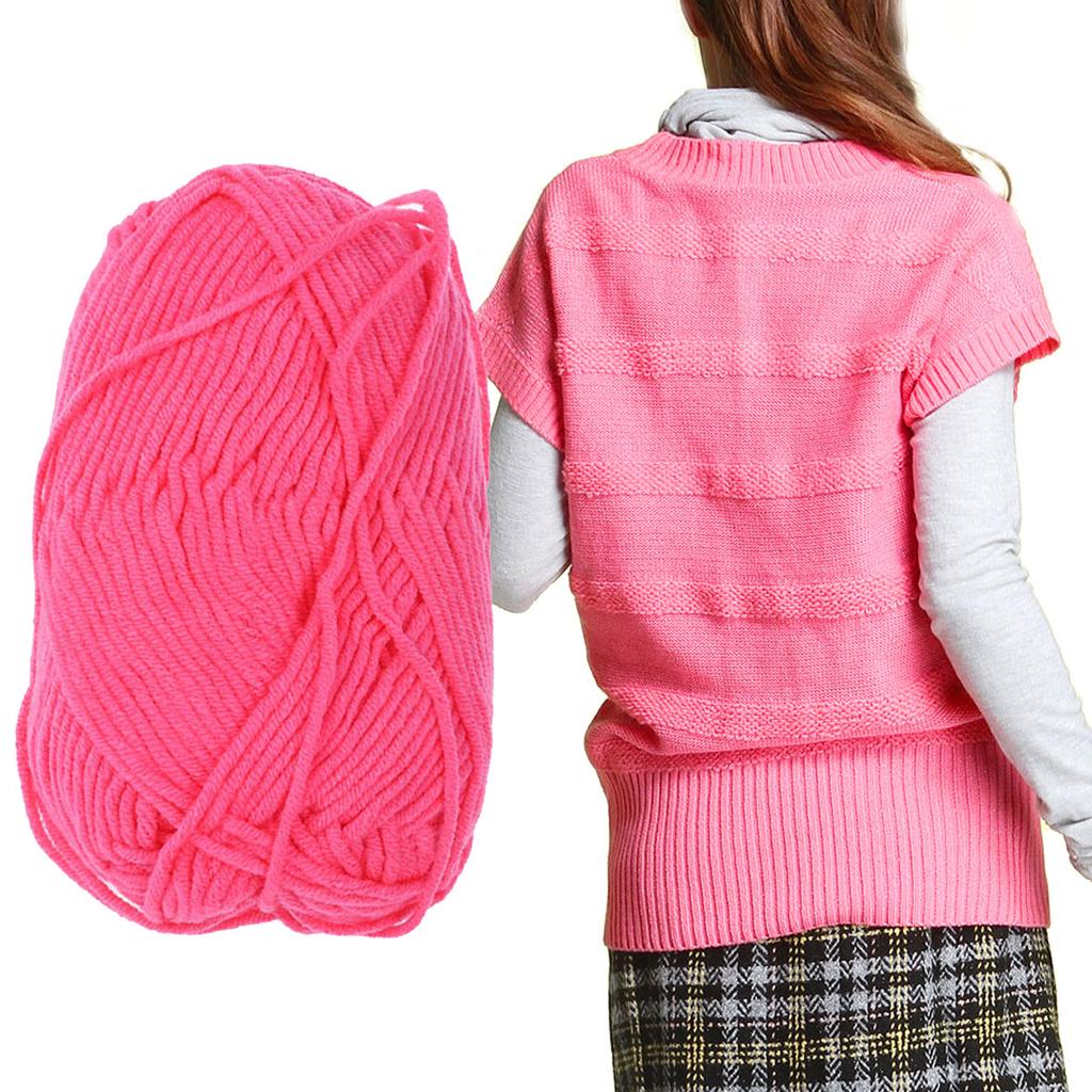 50G Light Blue Milk Cotton Yarn Chunky Knitting Yarn for Hats Scarves Gloves Shawls Winter Accessories Soft Feel