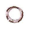 Golden Sandalwood Double Layer Cat's Eye Bracelet - Light Luxury Chinese Style Women's Jewelry