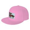 Fashion Bulldog Santa s Reindeer Flat Brim Sun Hat  Vintage Washed Denim Hat Caps Unisex