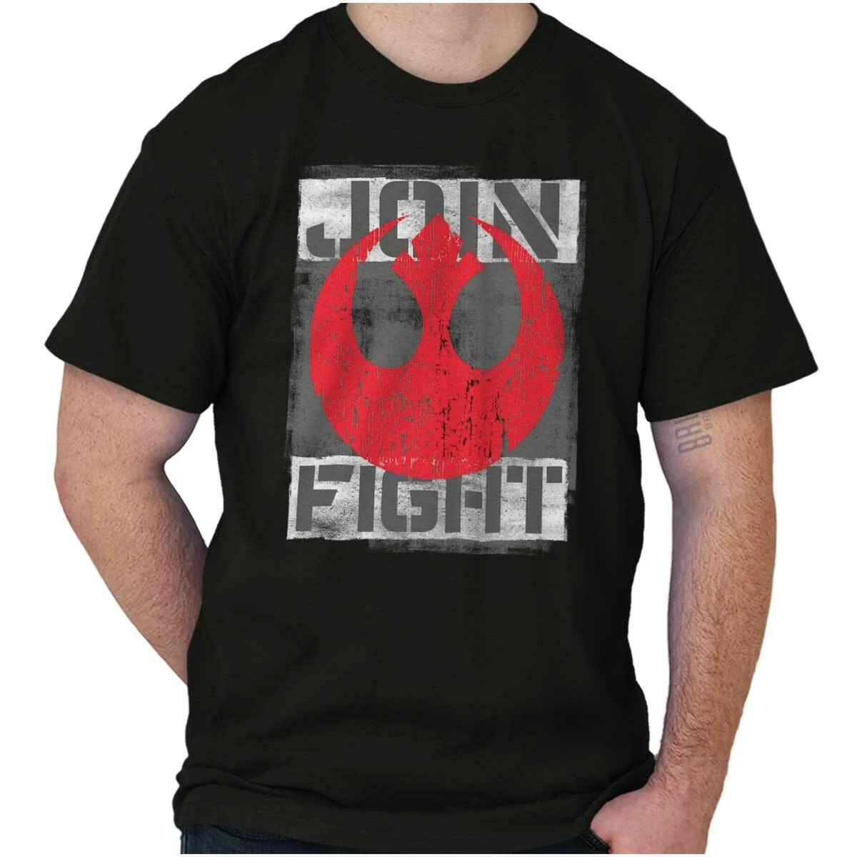 Distressed Sci Fi Movie Rebellion Join Fight Womens or Mens Crewneck T Shirt Tee S