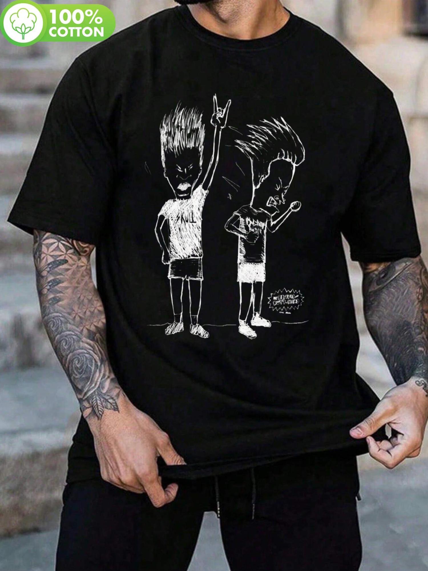 

Gothic Punk Sketch T-shirt - Blunt Head & Butt Head Design S