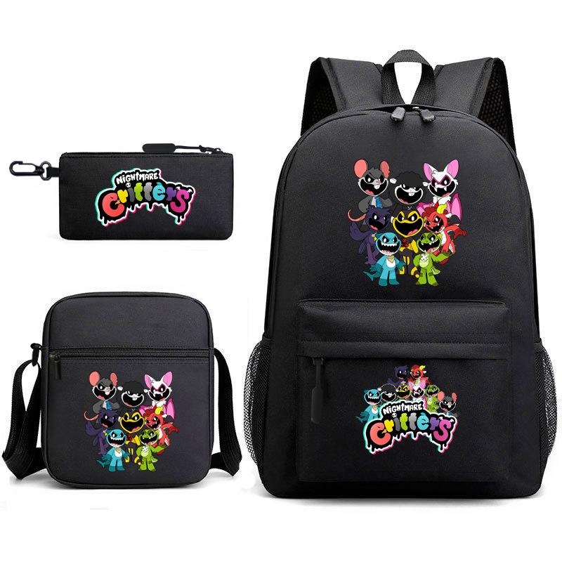 Poppy's Game Time Starry Sky Elementary School Bag Nightmare Animal Large Capacity Backpack Three-piece Set