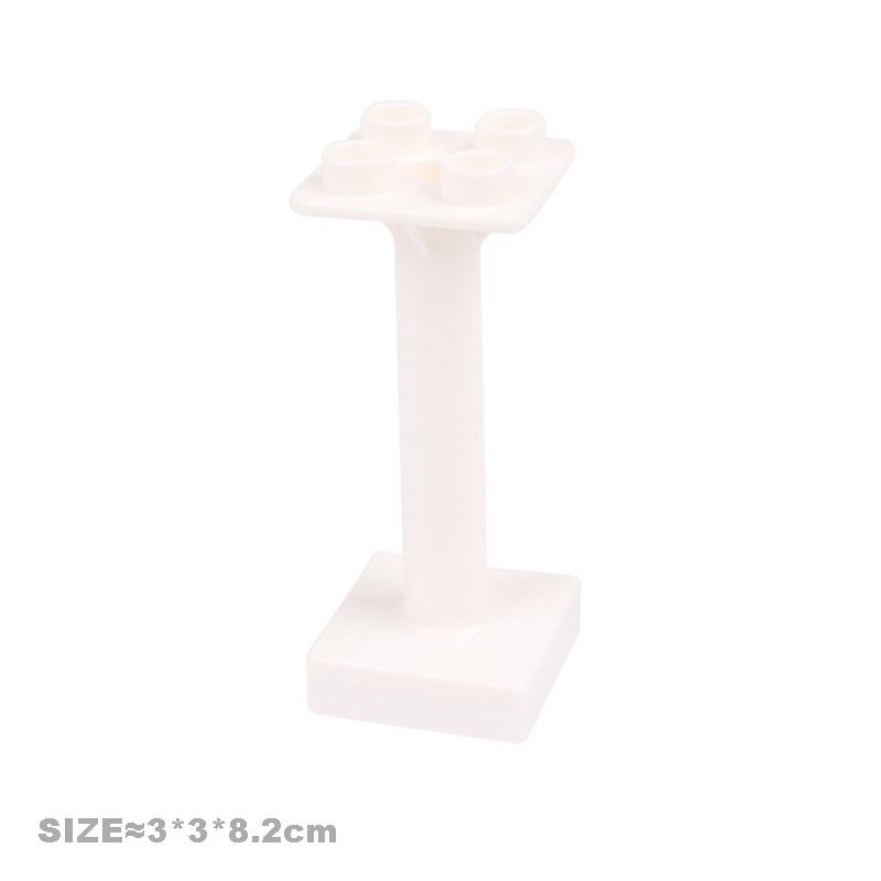 Große Bausteine Haus Zubehörteile Dach Fenster Wand Konstruktion Zusammenbauen Duplo Steine Lernspielzeug für Kinder Geschenk