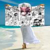Japanese Artist Koyoharu Gotouge's Demon Slayer Beach Towel, Outdoor Camping Vacation Swimming Beach Towel, Outdoor Absorbent Bath Towel Blanket K19