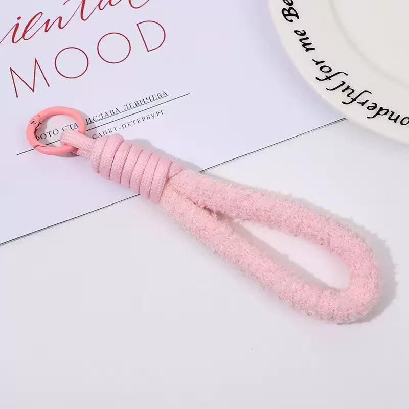 Faux Mink Fur Elf Plush Bag Charm: Cute Fur Ball Keychain Ornament.