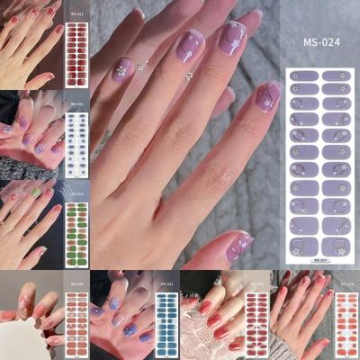 Neue glitzernde ultradünne Nagelaufkleber einfarbig wasserfest Ölfilm Nagelaufkleber
