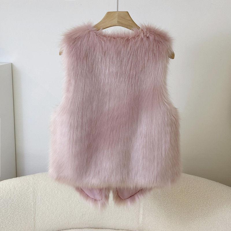 Winter imitation fur coat women's autumn and winter new gentle and light age-reducing fur vest looks thin