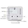 Room Thermometer and Humidity Gauge with Clock Calender ℃/℉ Switchable for Home