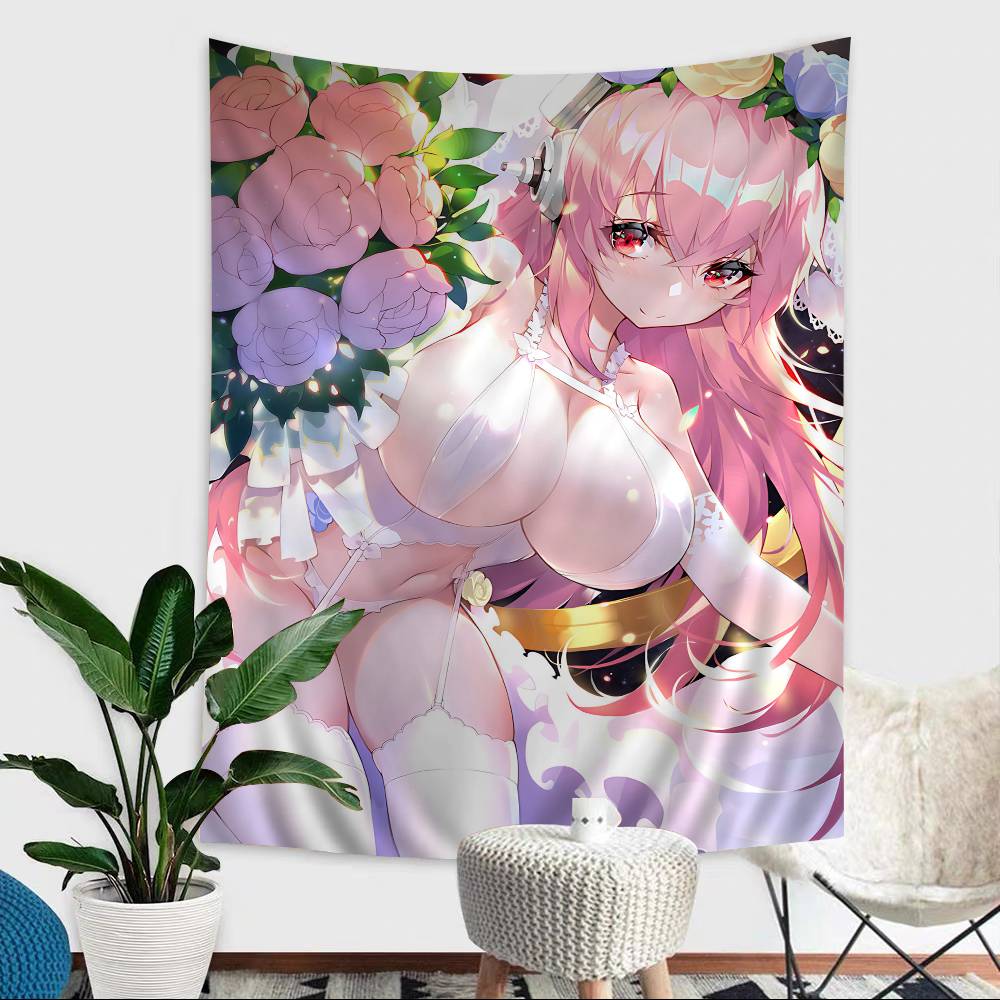 

Beautiful Girl SUPERSONICO Hippie Wall Hanging Tapestries For Living Room Home Dorm Decor Art Home Decor 74x94cm(29x37in)