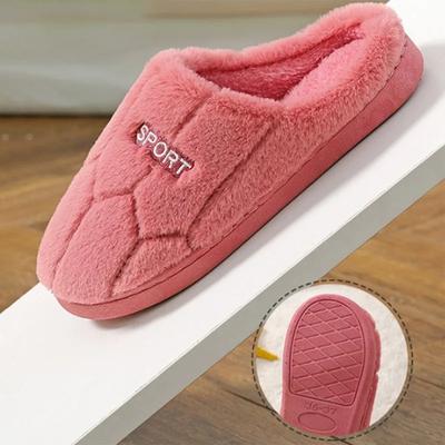 Fashion Winter Shoes for Men Fur Slippers House Couples Women Fluffy Slides Warm Plush Pantuflas Ladies Cotton Shoes Sapatos Feminino