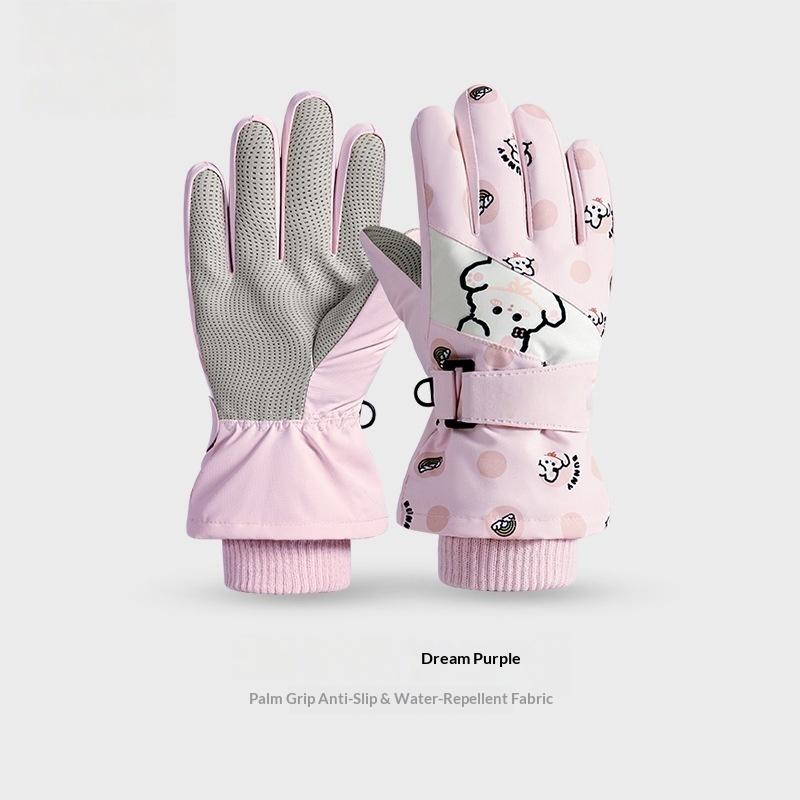 Polyester Thermal Reflective Non-Slip Unisex Half Finger Fleece Lined Touchscreen Motorcycle Riding Winter Gloves