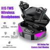 X15 TWS Gaming Earbuds With 65ms Ultra-Low Latency Bluetooth-Compatible 5.0 Wireless Headset With Mic For Mobile Gaming