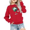 Kids' Fashion Loose-Fit Casual Long-Sleeve Christmas Print Oversized Crewneck Sweatshirt