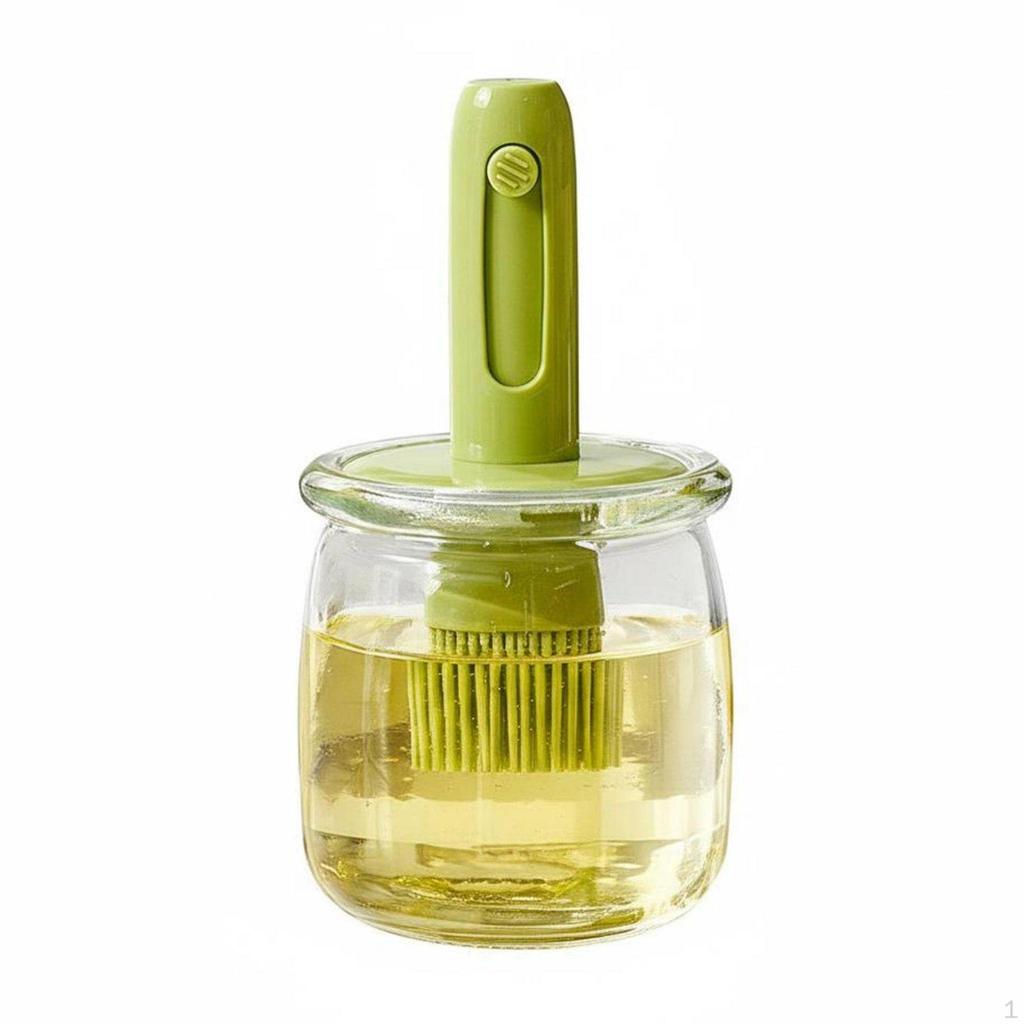Glass Oil Dispenser with Brush High Temperature Resistant Bottle Easy to Clean Cooking