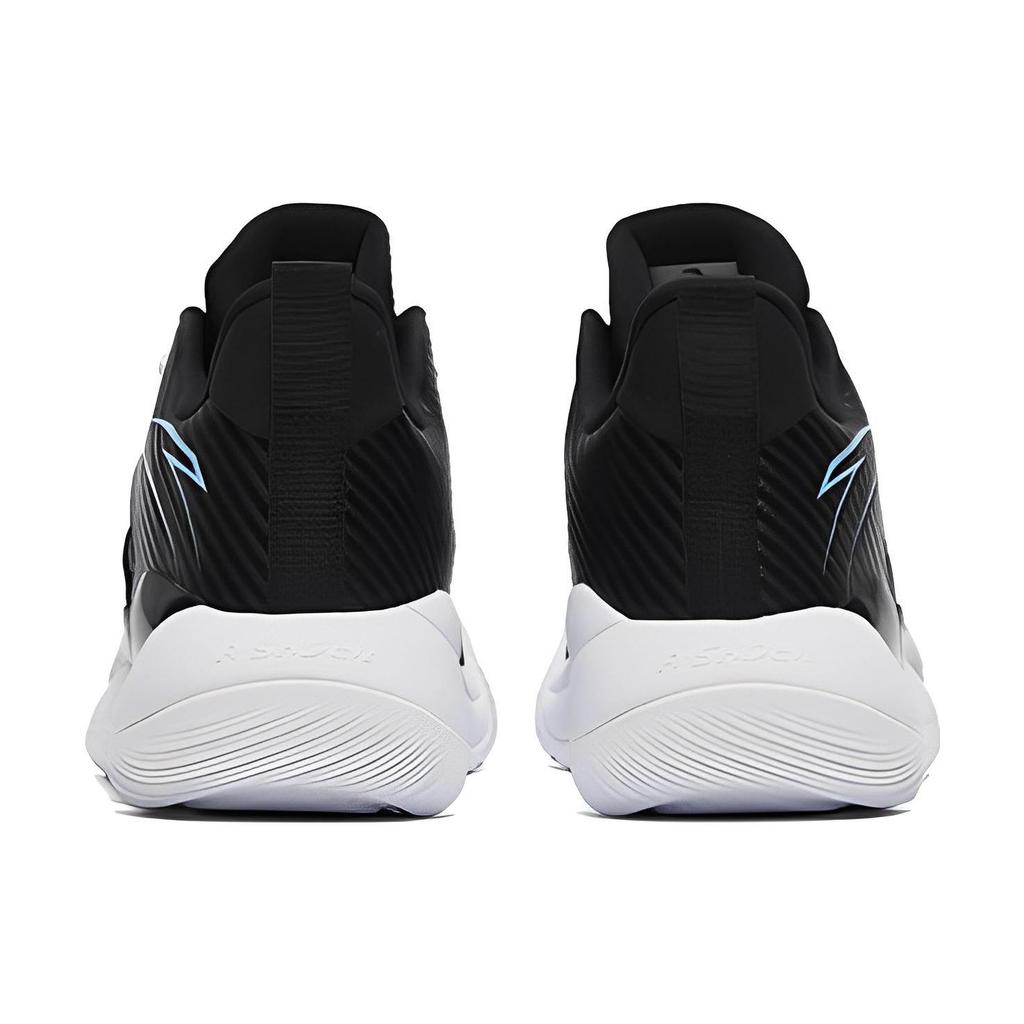 Anta Laser 4 Slip Resistant Abrasion Resistant Mid Top Basketball Shoes Men's Black White 112311607-7