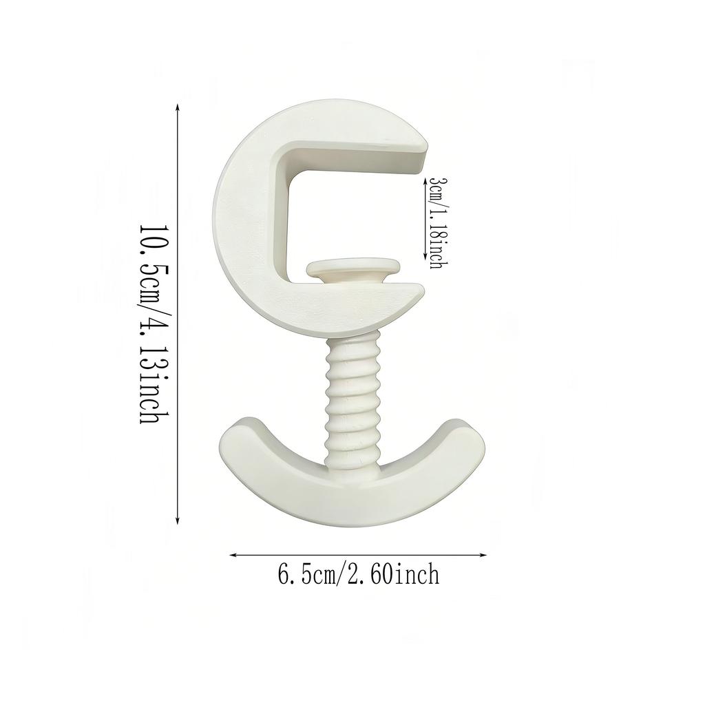 1pc C-Shaped Adjustable Desk Hook, PLA Eco-Friendly Multifunctional Home Space Saving Organizer