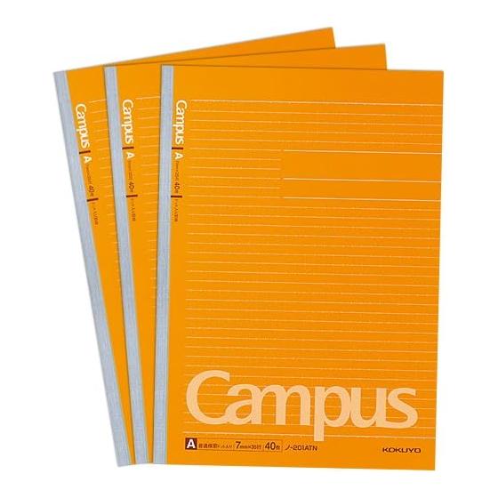 Тетрадь KOKUYO Campus A4 Обычная, в линейку с точками, 40 листов x 3 шт. SBno-201ATNX3