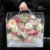 Elegant Clear Acrylic Hand Carry Box Flower Display Container Perfect For Flower Displays And Special Event
