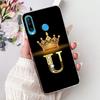 Fashion Crown Initial Letter Case For Huawei P30 Lite P30 Pro Soft Silicone TPU Cover For Huawei P30lite P 30 P30Pro Phone Cases