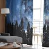 Wolf Night Moon Woods Sheer Curtain for Living Room Hall Wall Dress Up  Home Window Supplies Pop Print Tulle Curtains