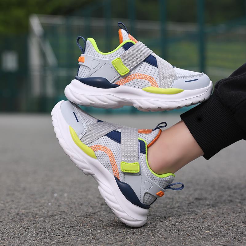 Zapatos para niños Zapatos casuales Zapatos para padres e hijos Zapatos de tendencia Tendencia para niños Todo fósforo Moda casual Zapatos con botones giratorios Zapatos de baloncesto