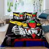 3D printed Mobile Suit Gundam bedding set, printed single duvet cover and pillowcase three-piece set, available in children's