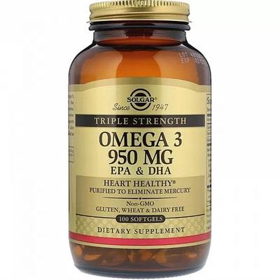 Omega-3 EPA & DHA, trojitá síla, 950 mg.