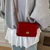 Fashion Red Small Bag Women's New Chain Small Square Bag Popular Shoulder Messenger Bag