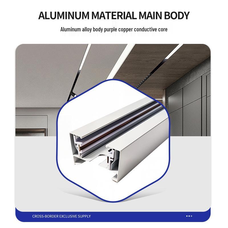 Copper Core Two-Wire LED Track Spotlight Rail for Clothing Stores