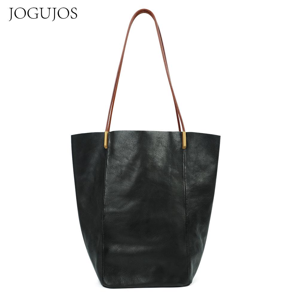 Genuine Leather Large Capacity Tote Bag for Women - High-End Commuter Shoulder Bag