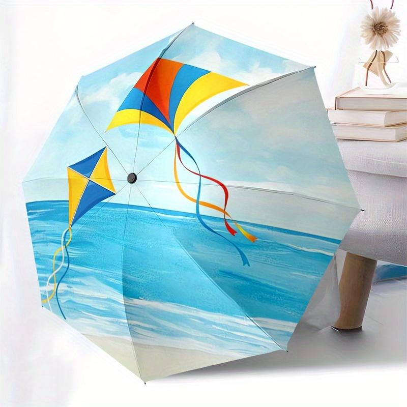 1pc Kite Beach Themed High-quality Umbrella,Automatic Opening and Closing Umbrella,Multi-functional Umbrella G0811042